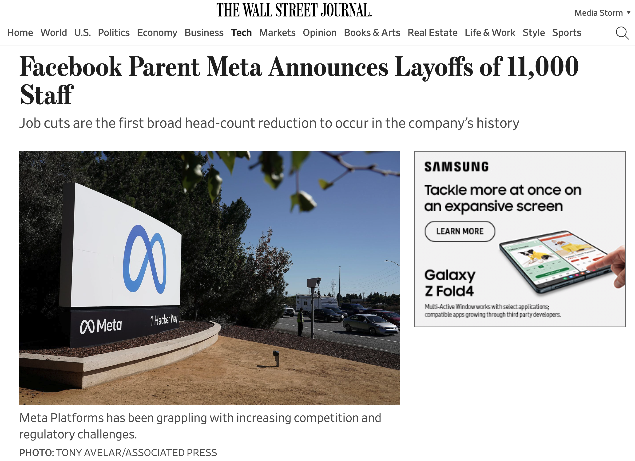 臉書公司Meta裁員萬人！WSJ從數據看臉書人事決策是否有瑕疵？